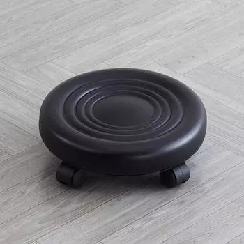 Низкий табурет на колесиках с вращающимися на 360° колесами, вращающийся диван-подставка для ног