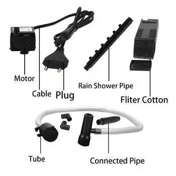 Низкий уровень воды погружной фильтр для воды насос для аквариума насос для увеличения содержания кислорода в аквариуме фильтр для черепах с вилкой ЕС