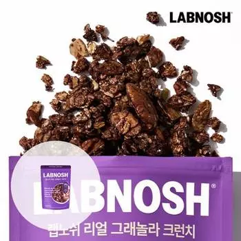 [Низкое содержание сахара] Lab Nosh Real Granola Crunch Cacao 200 г, корейские закуски