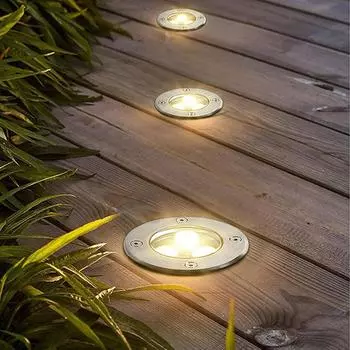 Низковольтные ландшафтные светильники светодиодные колодезные светильники 3 Вт 12 В-24 В в наземном светильнике водонепроницаемые напольные светильники для подъездных путей, палуб, ступеней, уличные точечные светильники