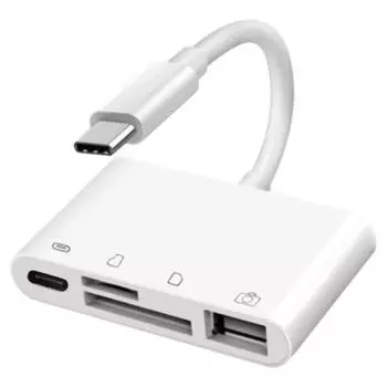 NK108LTC 4 в 1 разъем USB-C для SD + TF + USB + гнездовой разъем для камеры Type-C