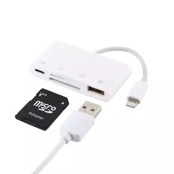 NK-108L 8-контактный адаптер для USB + TF-карты + SD-карты для чтения камеры, совместимый с системами IOS 9.1 и выше