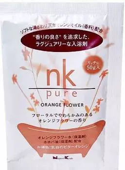 nk чистая соль для ванн цветок апельсина 50г