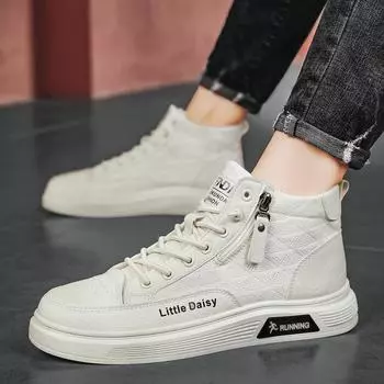 NKLSA Мужская обувь Повседневные кроссовки на платформе Кожаные мокасины Скейтборд Дизайнерские Роскошные Спортивные Модные Теннисные Ботинки Безопасности Работы 39