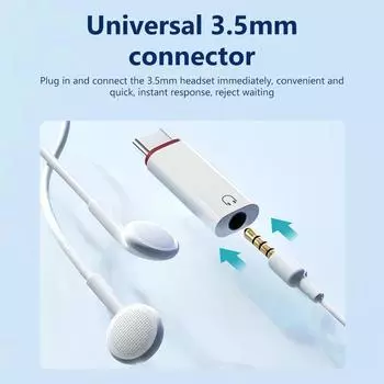 NNBILI USB C - 3,5 мм адаптер для наушников 3,5 разъем USB C аудио конвертер для iPhone 15 Samsung Type-C - 3,5 мм разъем для наушников