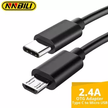 NNBILI USB C на Micro USB кабель для Samsung Redmi LG Moto Xbox-One PS4 контроллер Fire Tablets TV Stick USBC адаптер зарядный шнур 0.5m