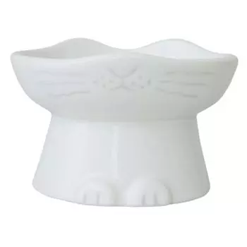 nnma Cat Food Mini Food Микроволновая посудомоечная машина Сделано в Mino Food Rice Plate Белая миска, Размер, Контейнер, Безопасный, Безопасный, Япония, Посуда, Контейнер, NN-1599