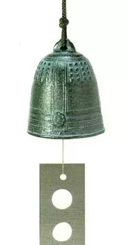 NO37 Подвесной колокольчик «Ветер Чим» очень большой, бронзовый цвет 907575 мм синий