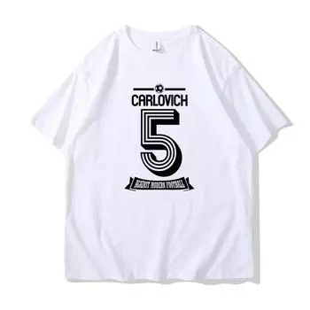 No.5 Мужские и женские летние свободные хлопковые футболки с коротким рукавом унисекс S