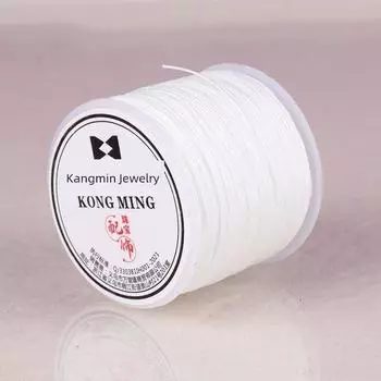 No. 71 Jade Thread Fine Thread 0.4mm Handicraft DIY Material Woven Ring Pendant Rope String for Collectables Carrying Strap Bead Rope White 71 thin jade line 0.4mm about 60 meters