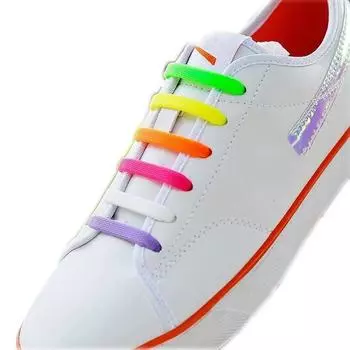 NO.8 10 шт./компл. силиконовые шнурки детские спортивные шнурки для бега эластичные шнурки без завязок кроссовки обувь шнурки с ремешком 10Pcs белый