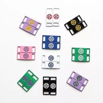 NO.8 2 шт., металлические шнурки с пряжкой «сделай сам», AF1, украшения для обуви, кроссовки, шнурки с пряжкой, спортивные металлические комплекты, аксессуары для обуви фиолетовый/зелёный