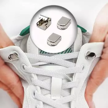 NO.8 4 шт. металлические пряжки без завязок, эластичные шнурки для кроссовок, один размер подходит для всех взрослых и детей, быстрые шнурки, резиновые шнурки для ленивого спорта белый