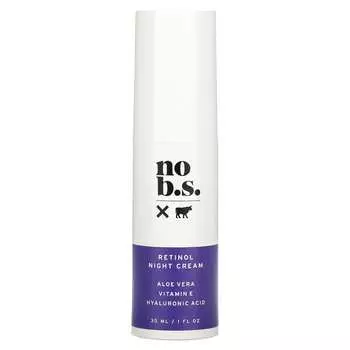 No BS Skincare, Ночной крем с ретинолом, 1 жидкая унция (30 мл)