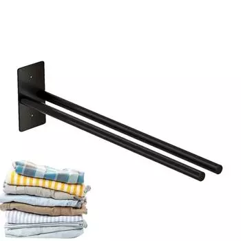 No Drill Towel Bar Self Adhesive Hand Towel Holder Carbon Steel Bath Wall Shelf Rack Towel Stick On Sticky Hanger Bathroom Towel серебряный