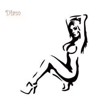 NO.ESC автозапчасти девушка узор наклейки на окна автомобиля грузовика самоклеящиеся декоративные наклейки белый