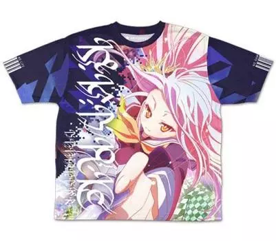No Game No Life White Cool Full Graphic L T-shirt