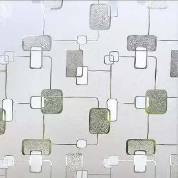 No Glue Electrostatic Film Square Knot Window Sticker Frosted Film Insulation Cellophane Decorative Film Blackout Opaque Film 30x100cm