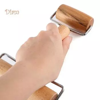 NO.HS Двухсторонняя деревянная скалка для ручного раскатывания теста, инструмент для выпечки пиццы и печенья