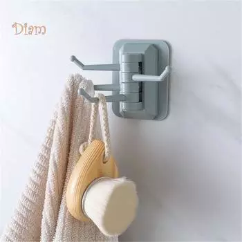 NO.HS настенное крепление для ванной комнаты, самоклеящиеся крючки, вращающаяся вешалка для полотенец, всякая всячина, ткань для мытья полотенец белый