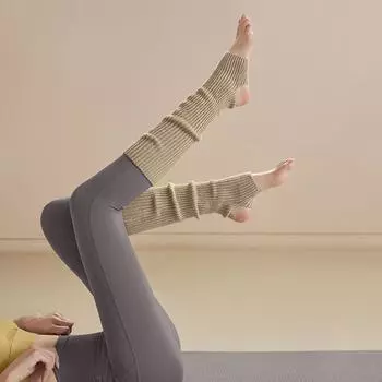 No Longer Afraid of Falling Heels ~ German Yoga Foot Sock Pilates Stepping Pile Socks Women Legguard Slimming Calf Socks [New Upgrade] Brown Stacking Socks