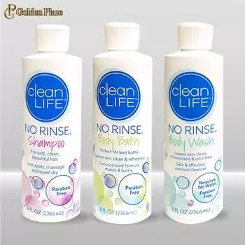 No-rinse shampoo, body wash, body bath, bathing without rinsing, hospitalization, nursing, travel G