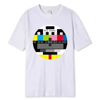 No Signal Мужская футболка в стиле хип-хоп, уличные топы и футболки, новинка, геометрический узор, короткий рукав, летняя хлопковая футболка, футболки больших размеров S красный