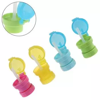 Непроливающийся дроссель милый адаптер для бутылки с водой крышка с трубочкой для питья соломинка для ребенка зелёный