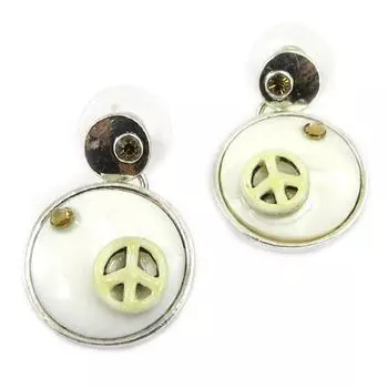 NOA [G0396] - Дизайнерские серьги Nacre en Folie белый