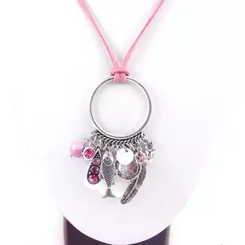 NOA [G4016] - Дизайнерское колье Gypsy розовое