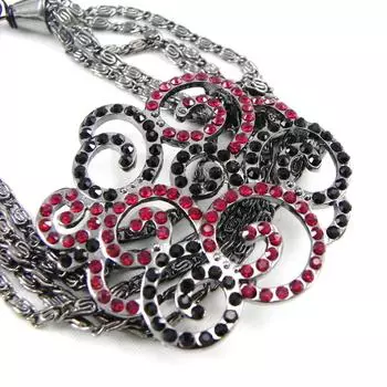 NOA [G8272] - Красно-черный дизайнерский браслет Сисси