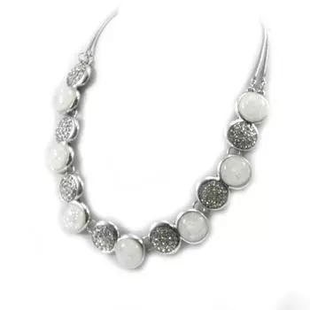 NOA [G8326] - Дизайнерское колье Sissi белое