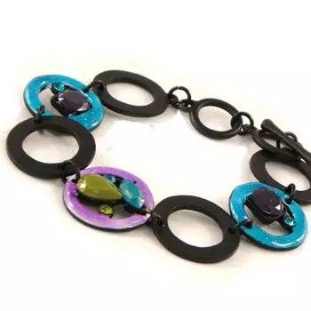 NOA [H8850] - Дизайнерский браслет Mlusine Бирюзовый Фиолетовый