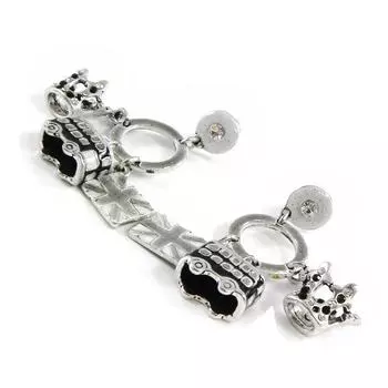 NOA [H8934] - серо-черные дизайнерские серьги So British