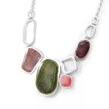 NOA [H9060] - Дизайнерское колье Coloring зелено-коричневый