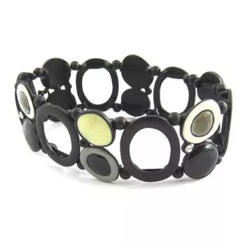 NOA [J1933] - Дизайнерский браслет Acapulco черно-бежевый