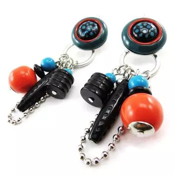 NOA [J3147] — Дизайнерские пижамы Pimprenelle, чёрный, оранжевый, бирюзовый.