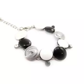 NOA [J4214] - Браслет дизайнерский Раскраска черно-серый