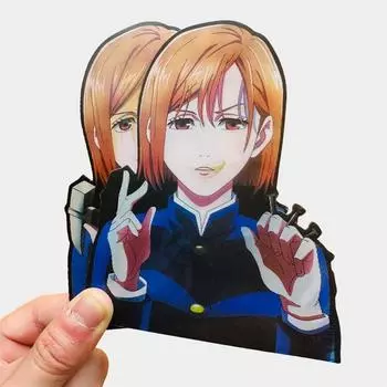 Нобара Кугисаки 3D стикер движения дзюдзюцу кайсен аниме наклейки автомобильная наклейка ноутбук водостойкая наклейка игрушка наклейка на стену детская игрушка 103x130MM