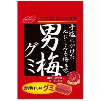 NOBEL Otoko Ume Gummi 38 гНасыщенный вкусТвердая жевательная текстура, чем больше жуешь, тем насыщеннее вкусНасыщенный вкусТвердая жевательная текстура, чем больше жуешь, тем насыщеннее вкус 1