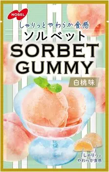 Nobel Seika Sorbet SORBET жевательный белый персиковый вкус 50 г x 12 шт.