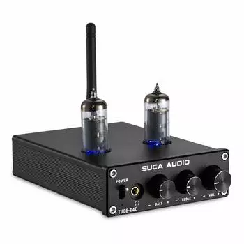 Nobsound Mini HiFi Valve Vacuum Tube Power Amplifier Bluetooth Receiver Stereo Head Up 4.2 (черный)