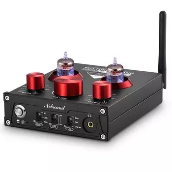 Nobsound P1 PRO GE5654 HiFi ламповый предусилитель Bluetooth USB ЦАП предусилитель APTX усилитель для наушников Bluetooth 5.0 (красный)