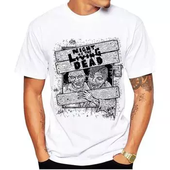 Ночь живых мертвецов Смешная футболка 3D-принт ужас футболка мужская/женская детская повседневная с коротким рукавом и круглым воротником Индивидуальные топы S
