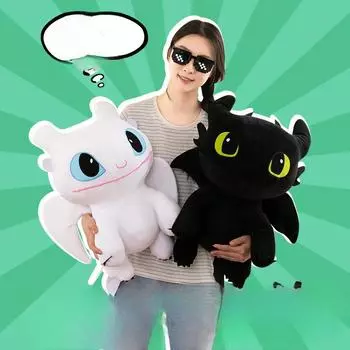 Ночь Зло Беззубик Беззубик Солнце Зло Свет Зло Позиция Черный Дракон Белый Дракон Аниме Мягкая Игрушка Кукла Машина Коготь Кукла 30cm