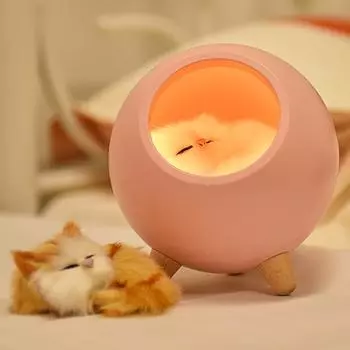 Ночная лампа Dream Cat, настольная лампа с USB-аккумулятором для девочек и детей, подарок для спальни, украшение комнаты, дропшиппинг