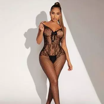 Ночная рубашка, боди, прозрачный сексуальный костюм, одежда для сна, женское цельное боди с открытой промежностью, вечерние поставки