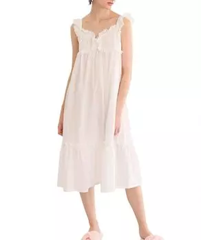 Ночная рубашка Классическое платье-камильяре Белый M [Narue] 60/Лаванда Женский белый