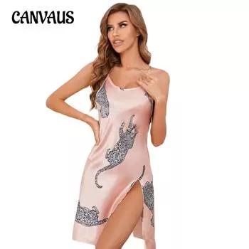 Ночная рубашка с бретелью через шею, летняя, с открытой спиной, женская, сексуальная, ночная рубашка с бретелью через шею S оранжевый