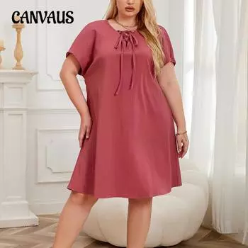 Ночная рубашка с короткими рукавами больших размеров, женская летняя свободная пижама 1XL розовый